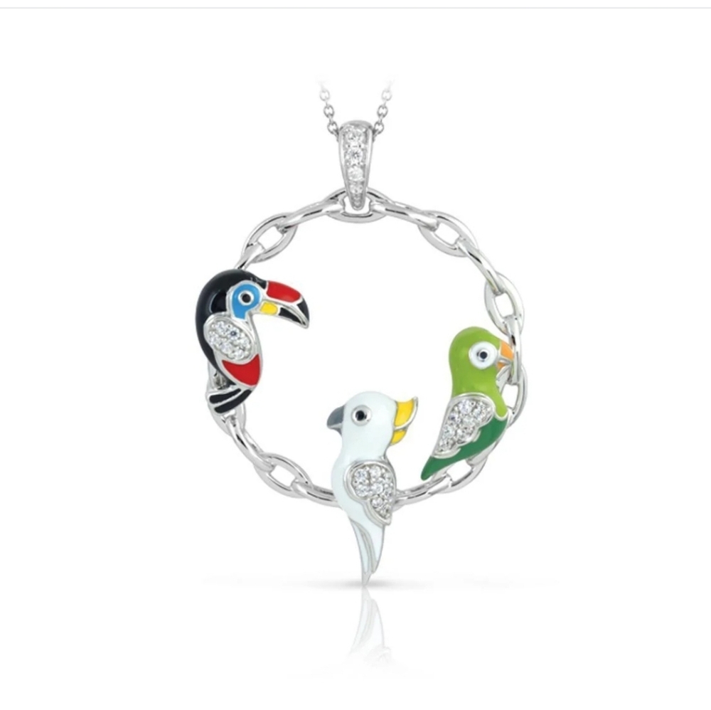 Belle Etoile Aviary Sterling Pendant Necklace